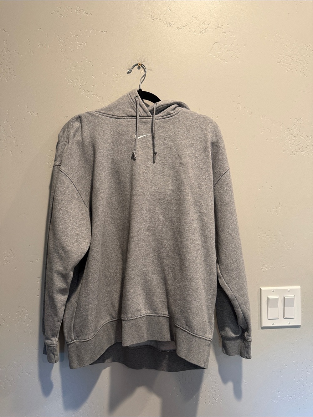 Nike Gray Pullover Hoodie with Small Swoosh